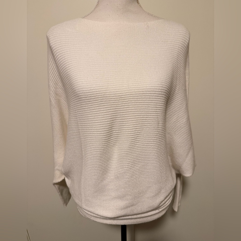 Philosophy White Ribbed Sweater Size S